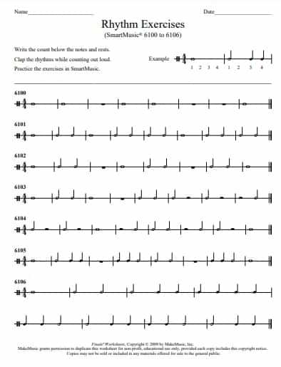 Rhythm Exercises pdf