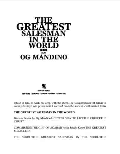 The Greatest Salesman In The World pdf
